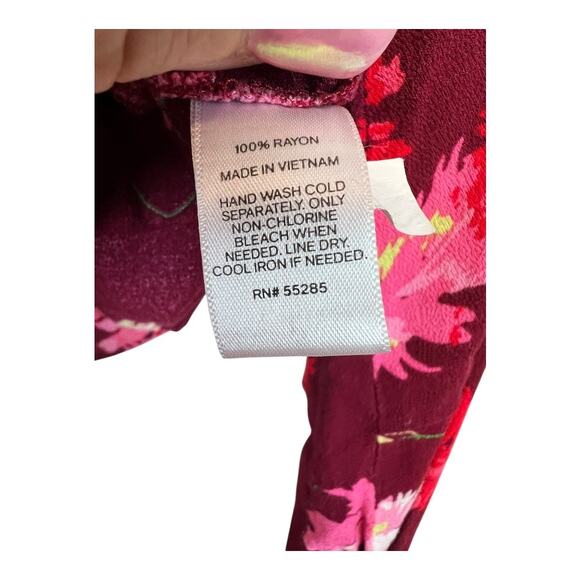 Express XS Floral Peplum Blouse Shirt Top Cottage Indie Fairy - Picture 5 of 6